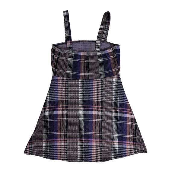 Forever 21 Sleeveless Plaid Mini Dress Size L Multicolor Wide Strap Preppy - Picture 6 of 6